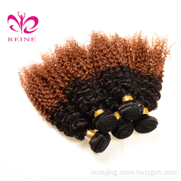 REINE Unprocessed malaysian 1b/30# hair jerry curl bundles Cuticle aligned hair raw kinky curly indian human hair grade 8a